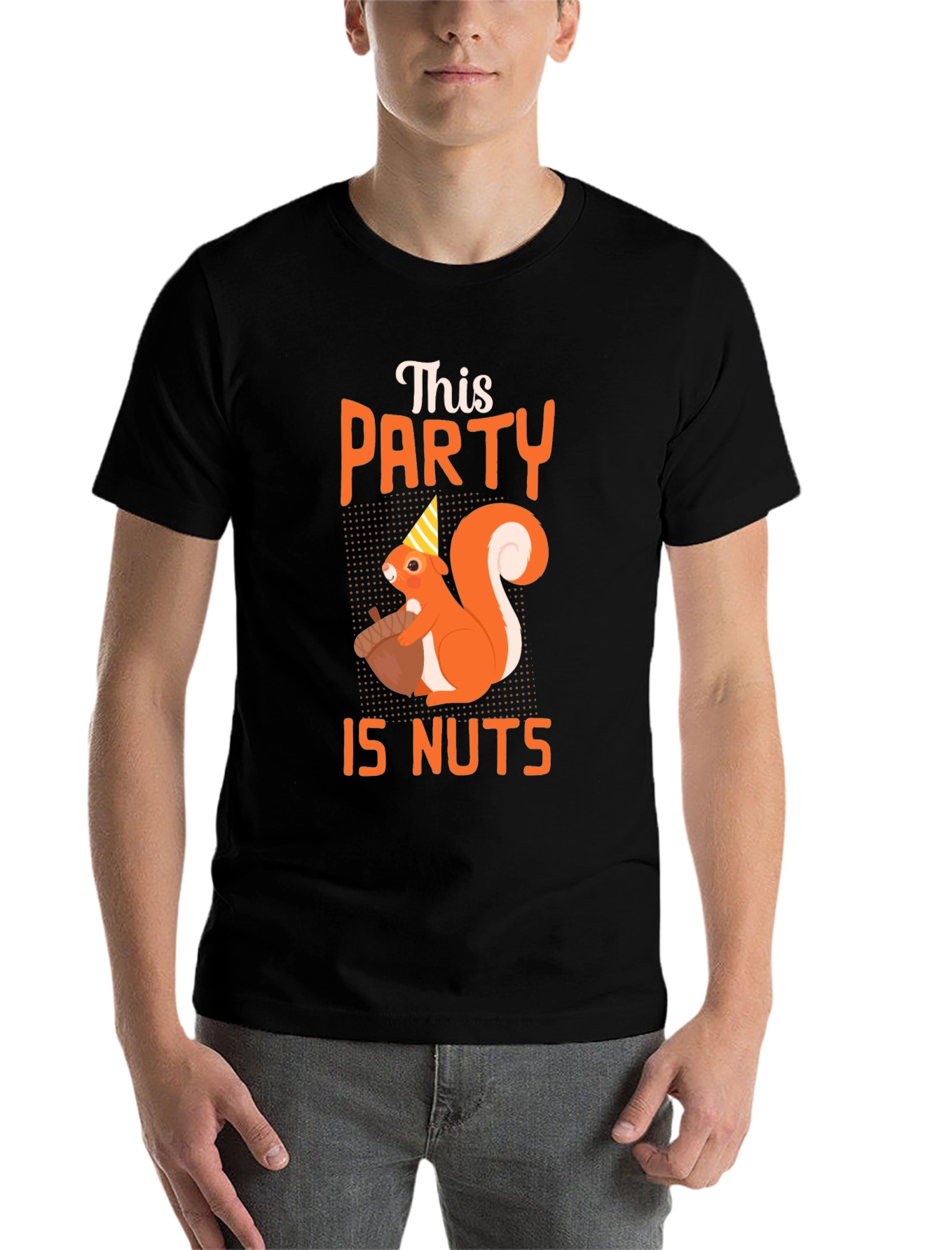 Black This Party Is Nuts T-Shirt Funny Squirrel Tee view 7