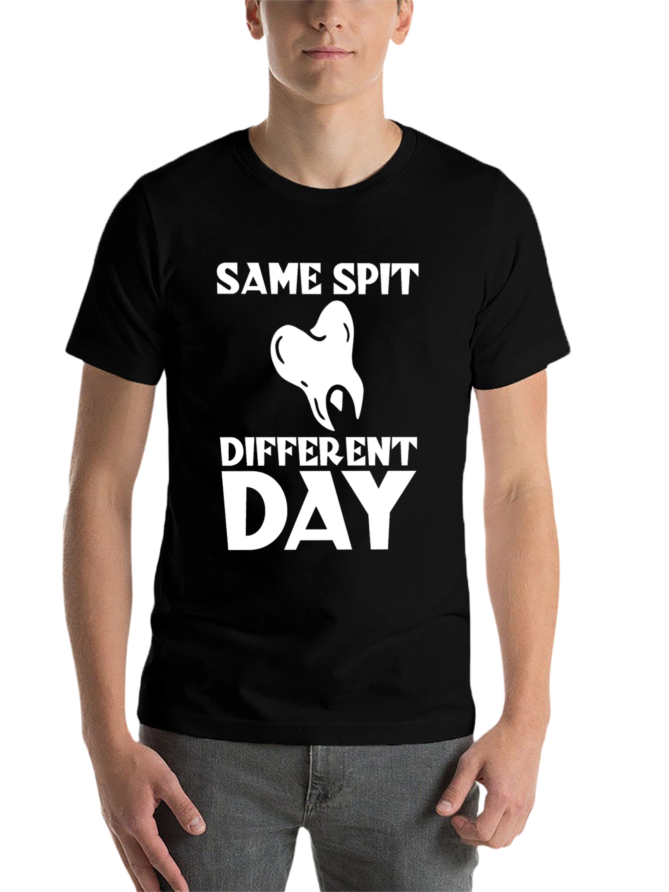 Black Same Spit Different Day Dentist T-Shirt view 7