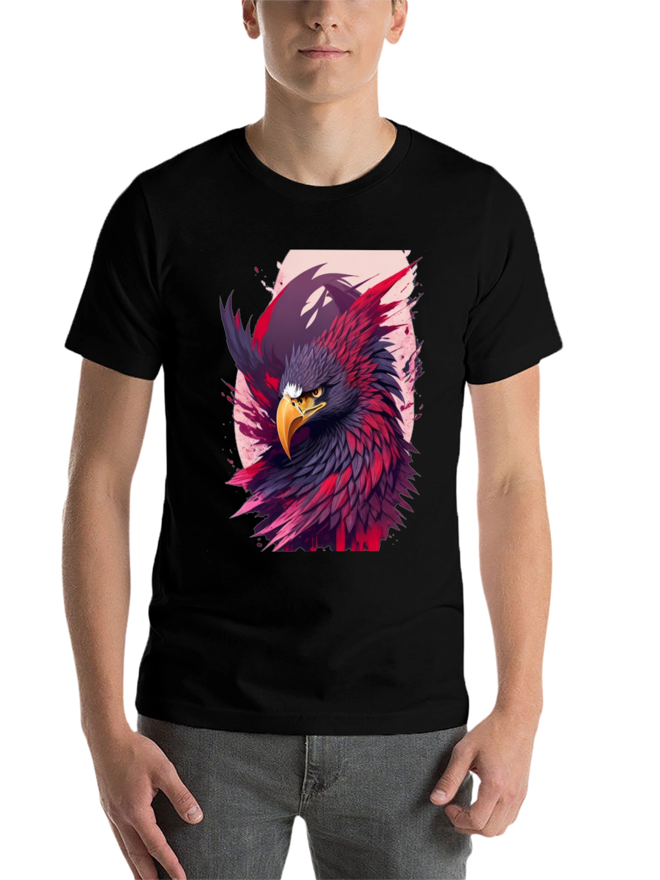 Black Eagle Graphic Black T-Shirt view 7