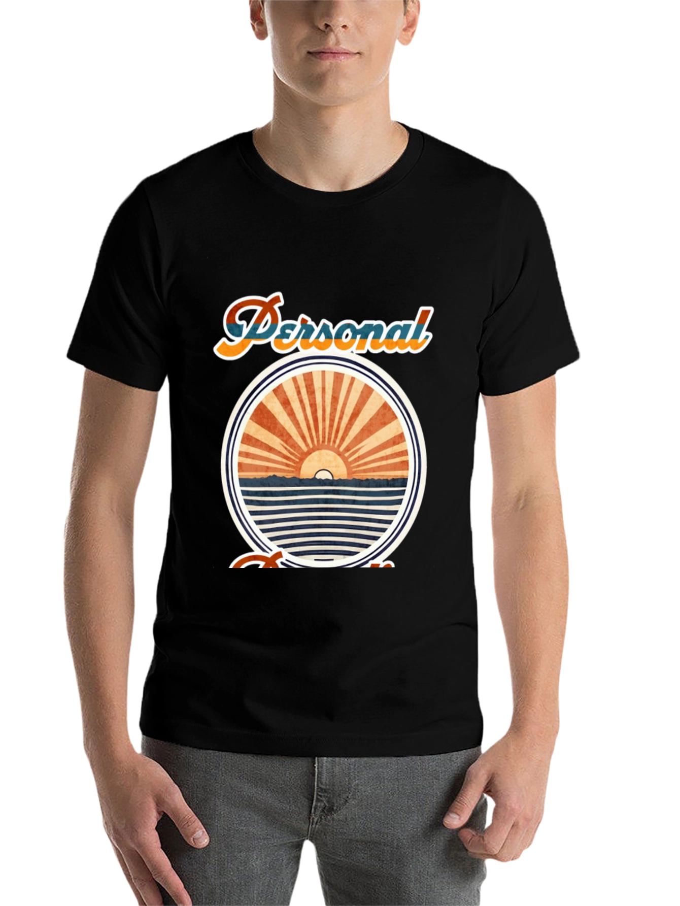 Black Personal Cruise T-Shirt - Black Crew Neck view 7