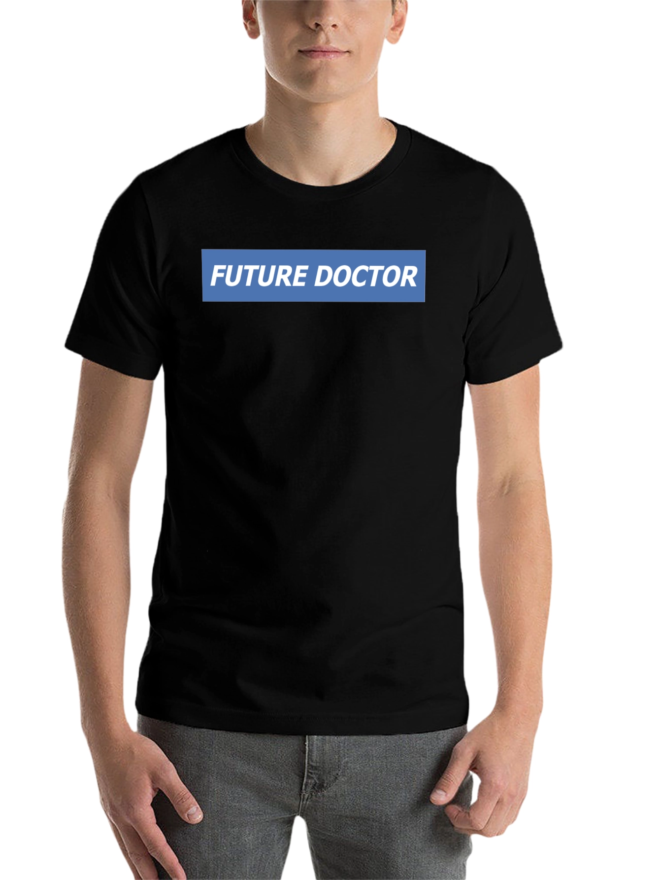 Black Future Doctor Graphic Tee - Pre-Med Student Apparel view 7