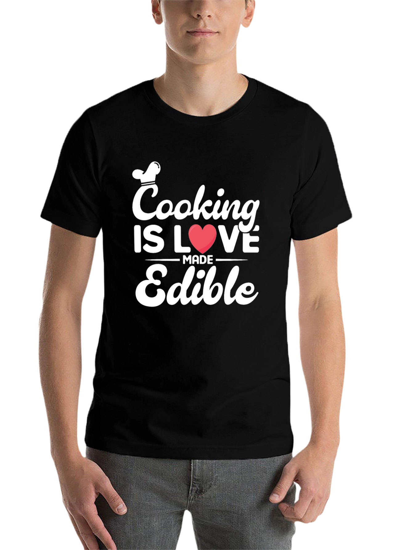 Black Cooking Is Love Made Edible Graphic Tee view 7