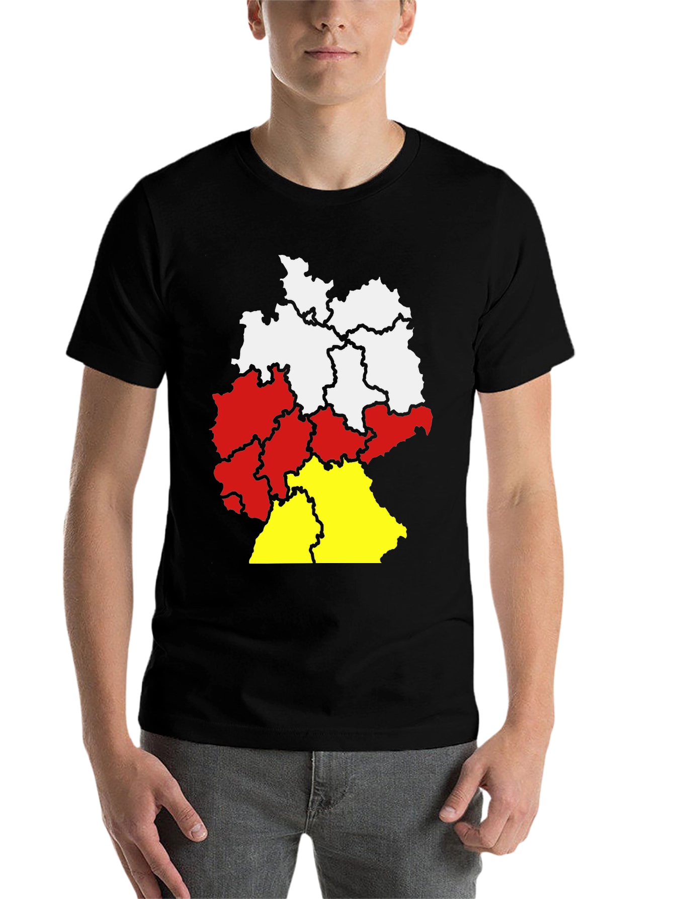 Germany Map Color Block T-Shirt - Deutschland Pride! - 7