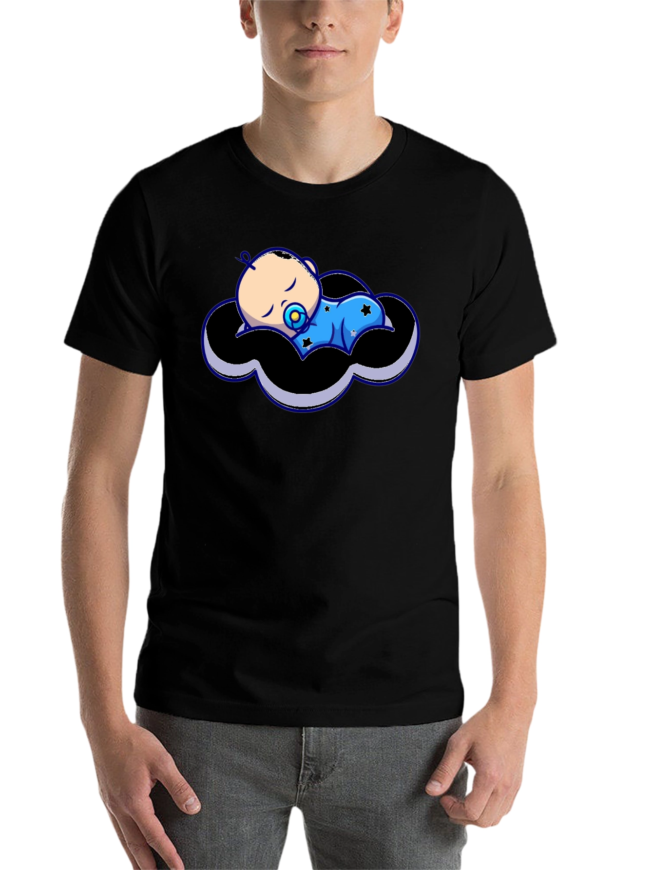 Black Baby Cloud Graphic Tee - Black view 7
