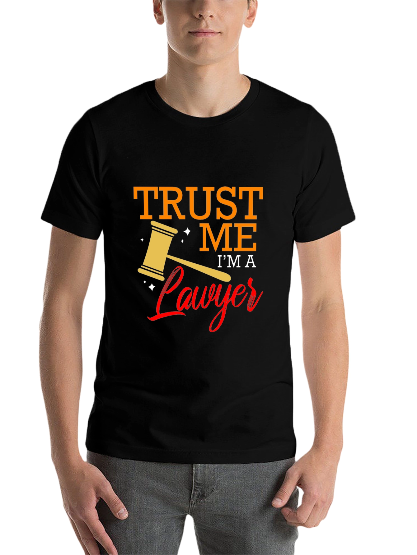 Black Trust Me I'm A Lawyer T-Shirt view 7