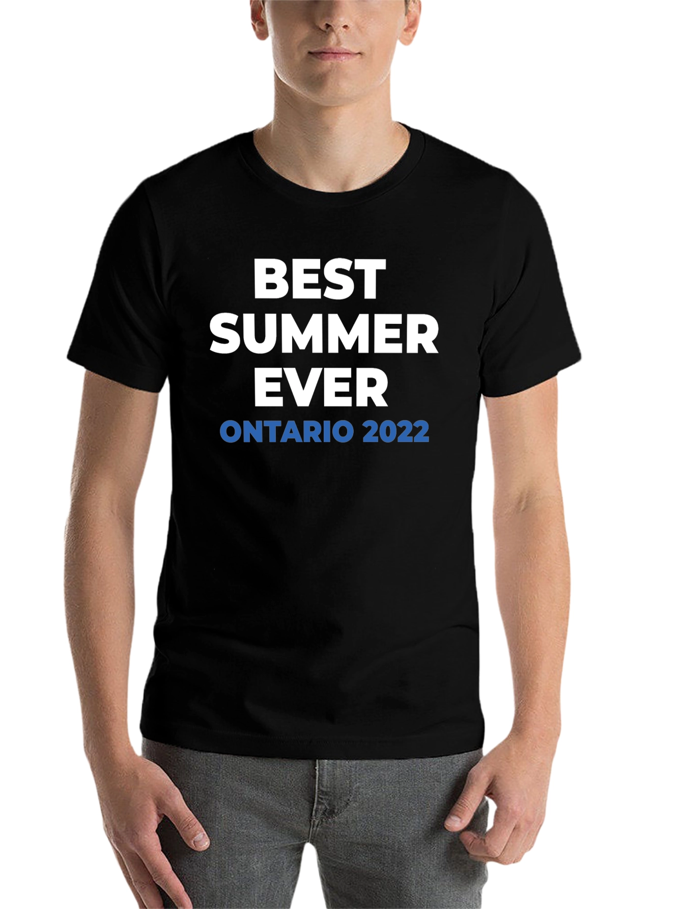 Black Best Summer Ever Ontario 2022 Black T-Shirt view 7