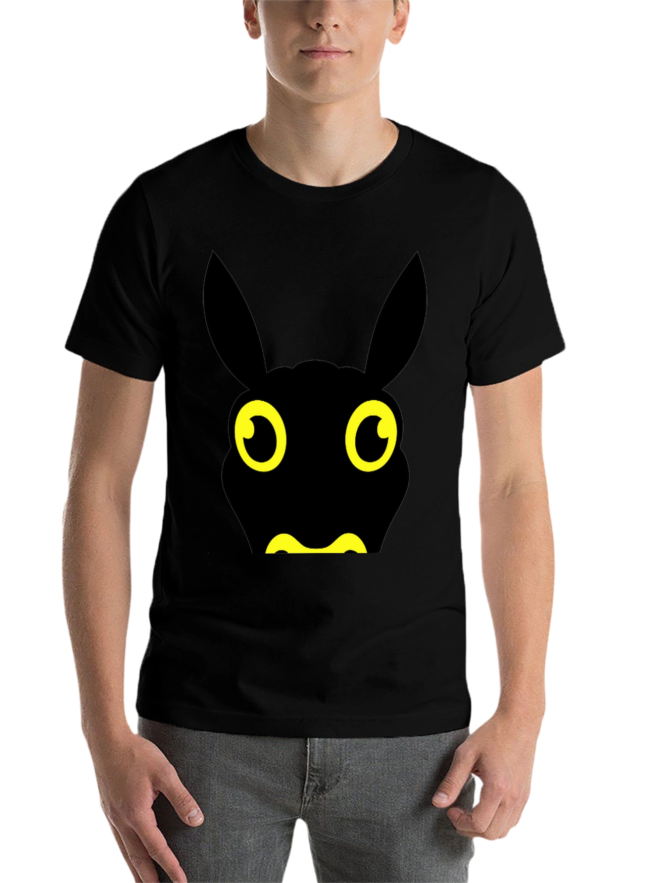 Black Fun Black Cartoon Animal Graphic Tee view 7