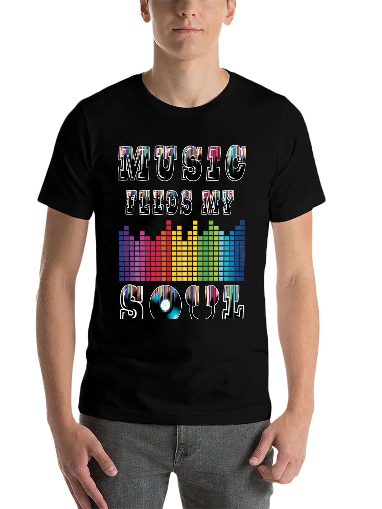 Black Music Feeds My Soul Graphic Tee view 7
