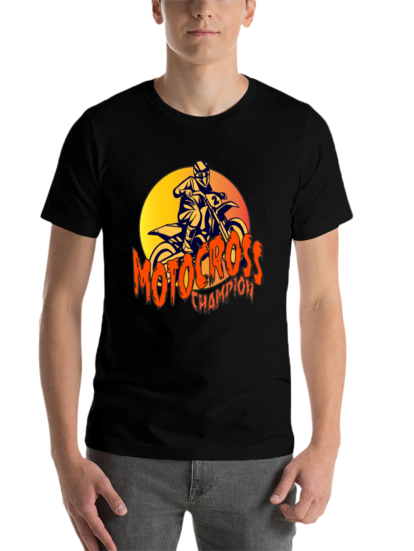 Black Motocross Champion Graphic Tee - Rider T-Shirt view 7
