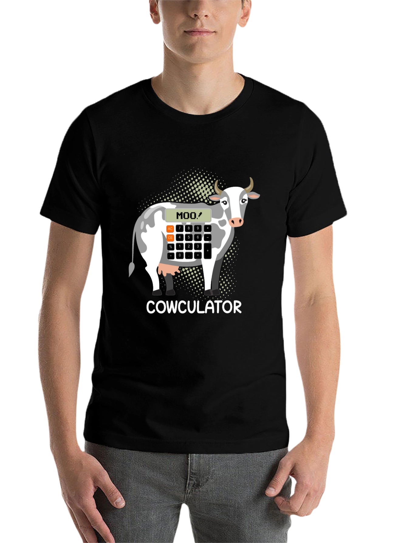 Cowculator T-Shirt - Funny Cow Calculator Design - 7