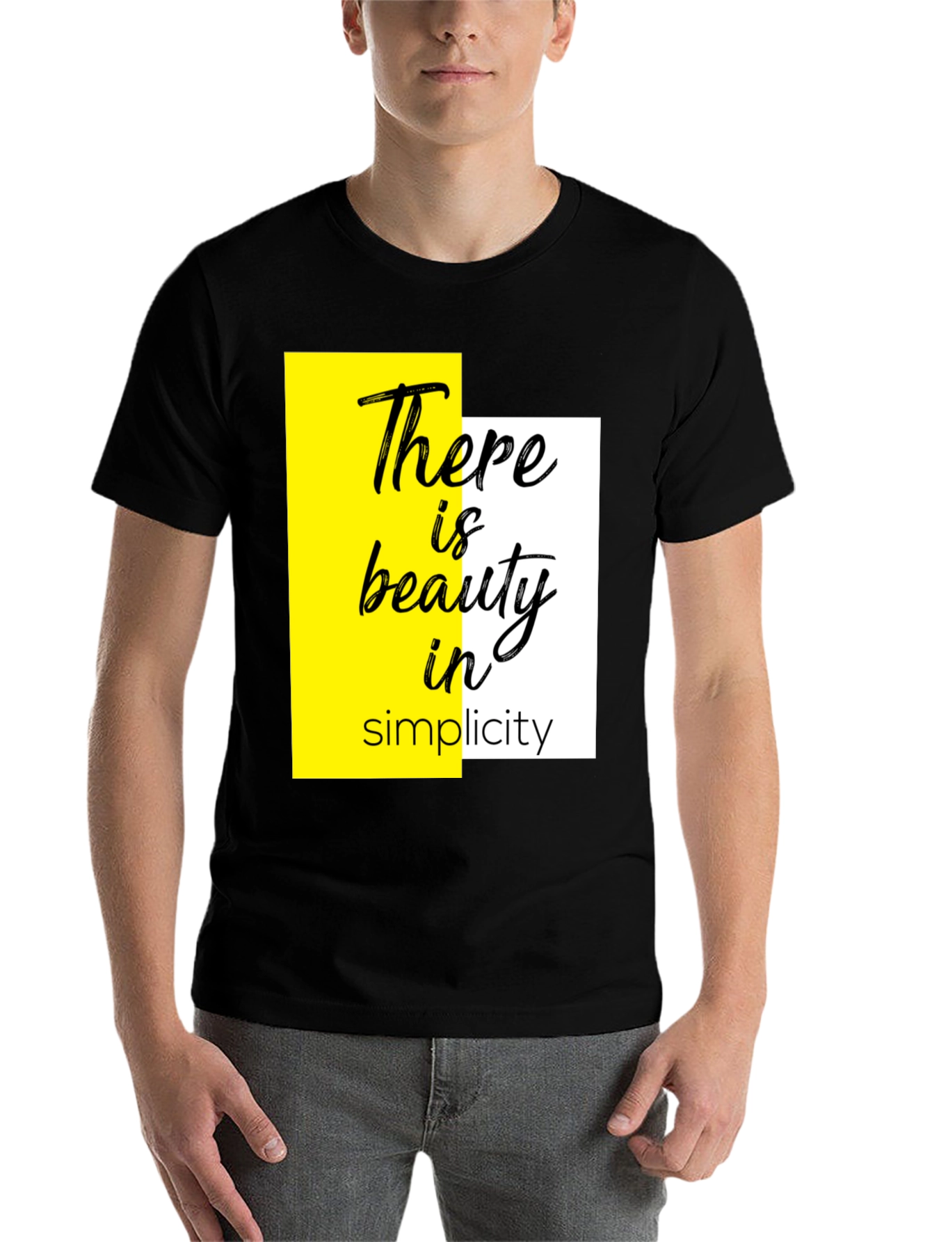 Black Beauty in Simplicity Black Graphic Tee view 7