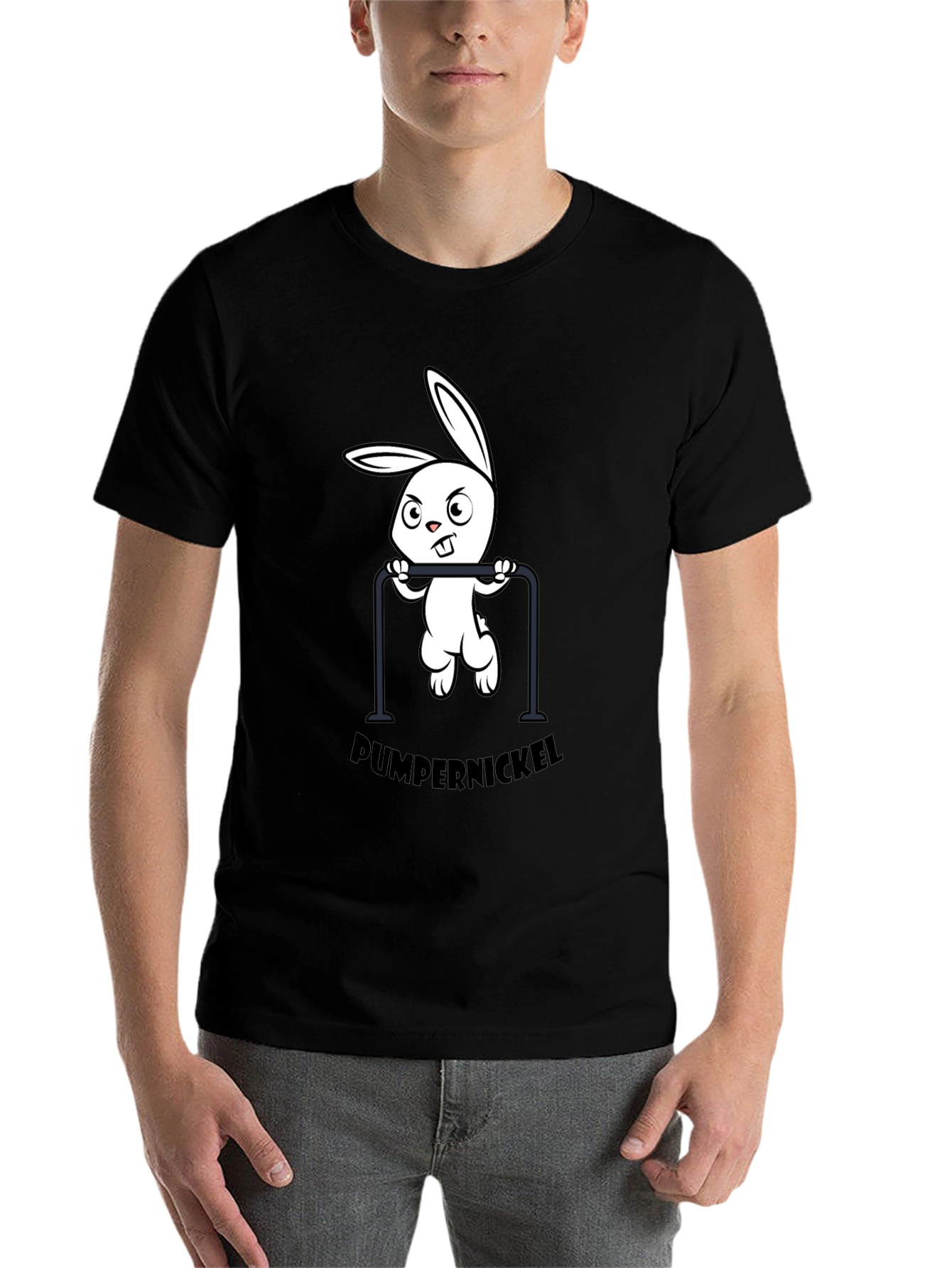 Black Pumpernickel Bunny Pull-Up T-Shirt view 7