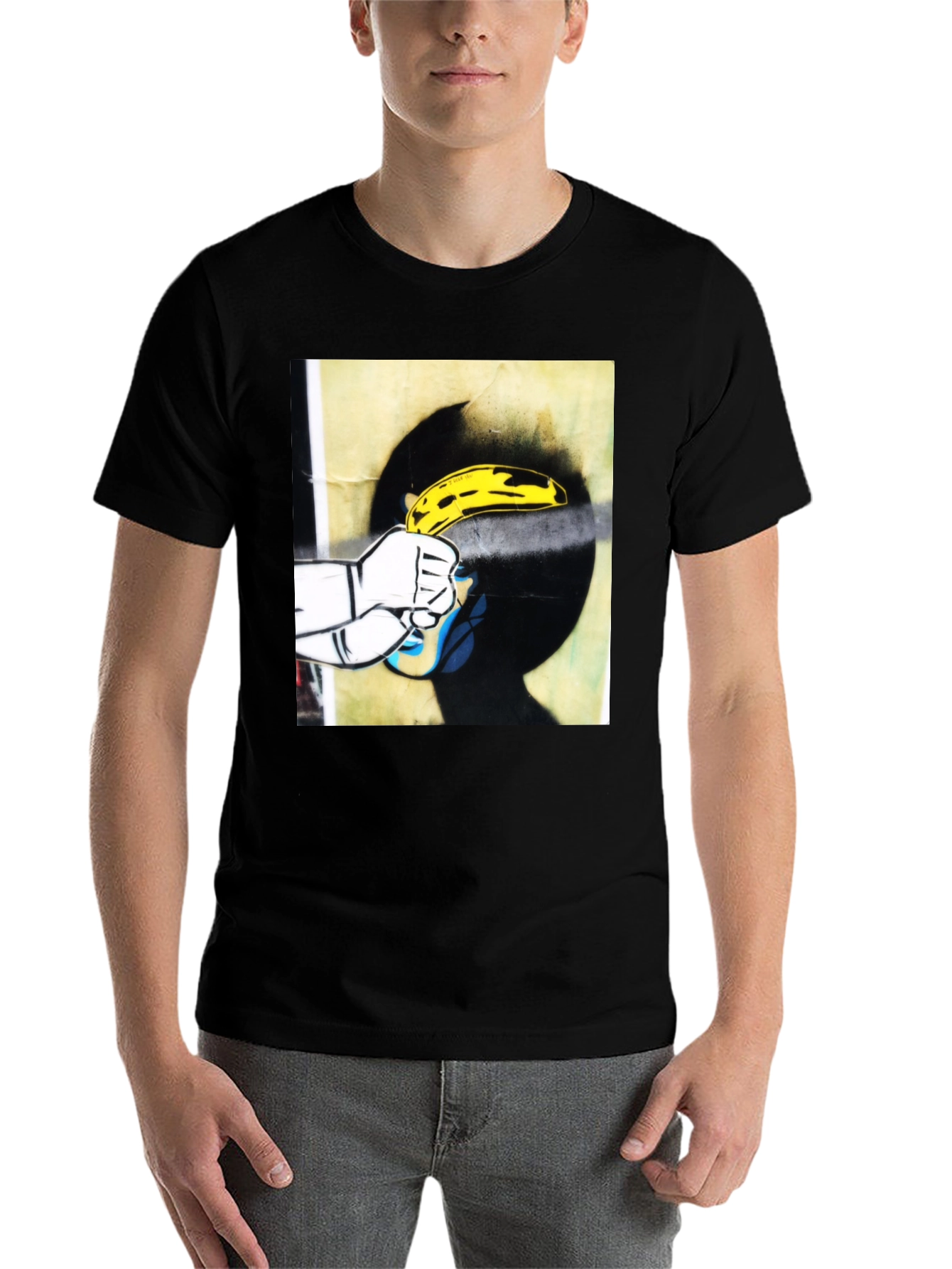 Black Banana Gun T-Shirt - Pop Art Graphic Tee view 7