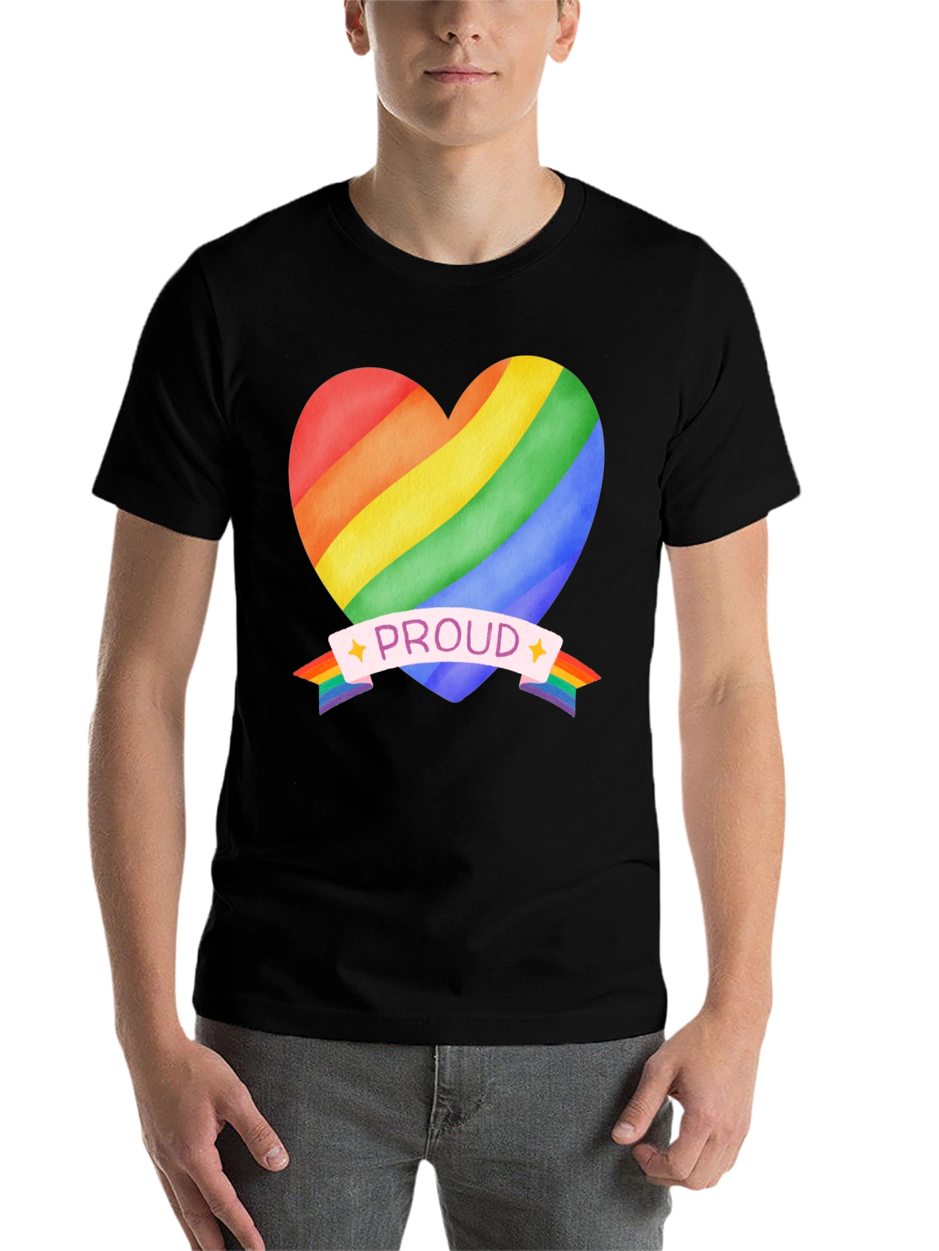 Rainbow Heart Proud T-Shirt - 7