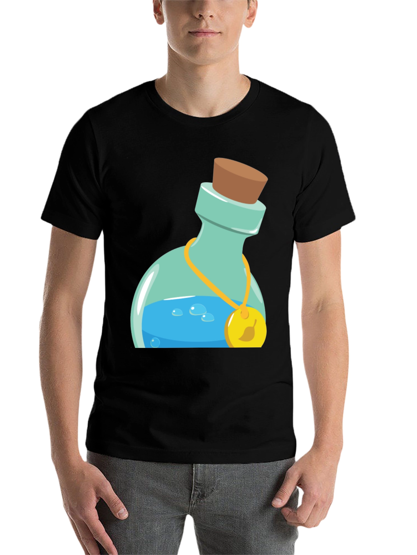 Black Potion Bottle Graphic Tee - Black view 7