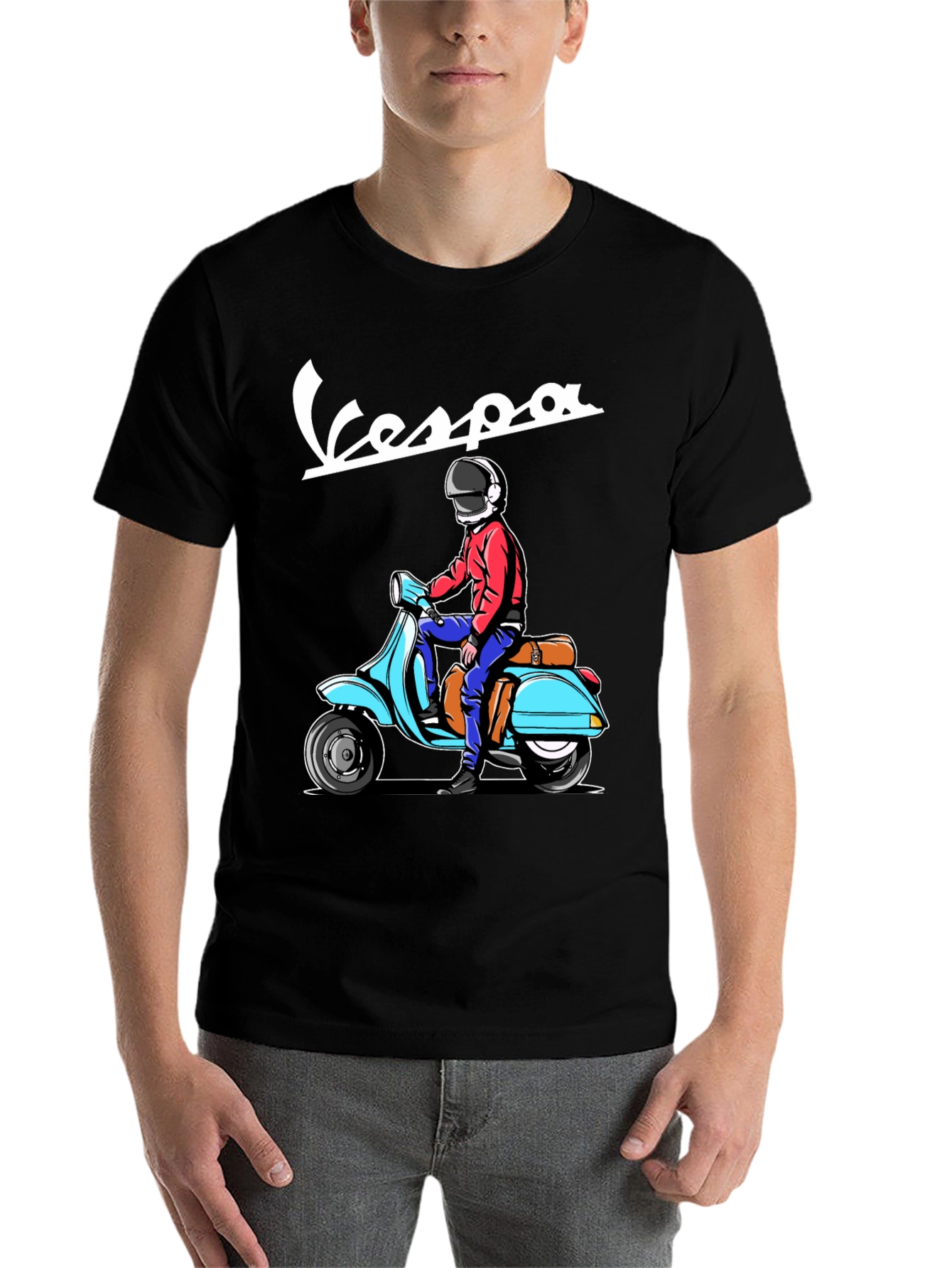 Cool Vespa Rider T-Shirt - 7