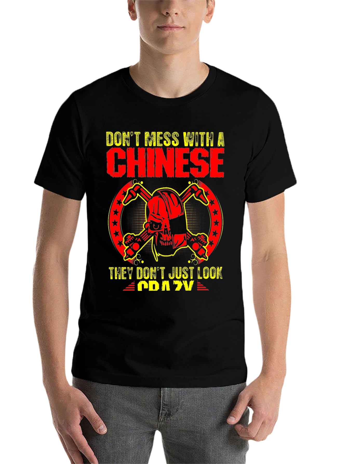 Black Don't Mess With a Chinese T-Shirt view 7