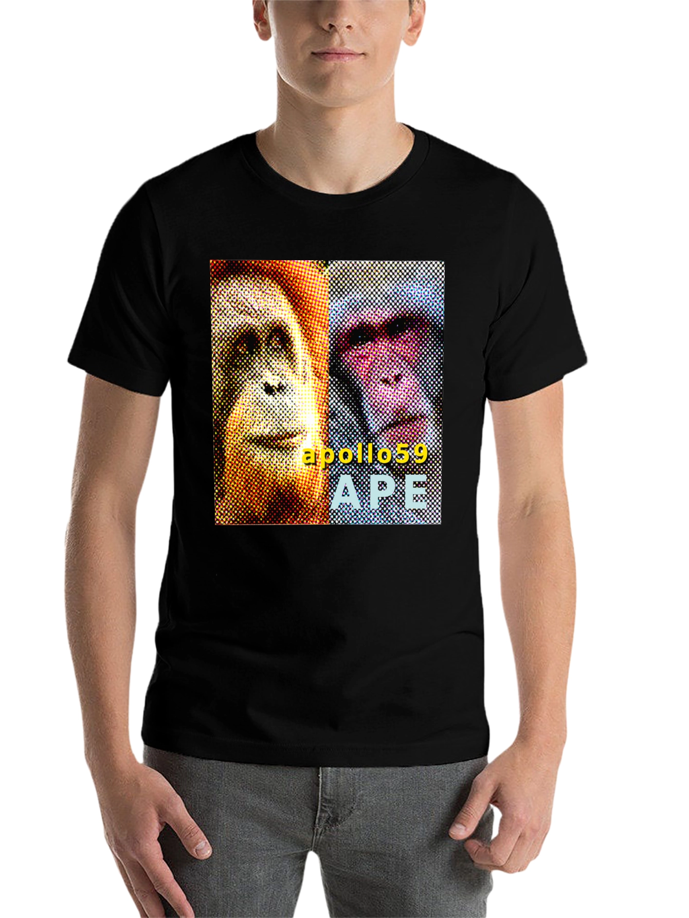 Black Apollo59 APE Graphic T-Shirt - Black view 7