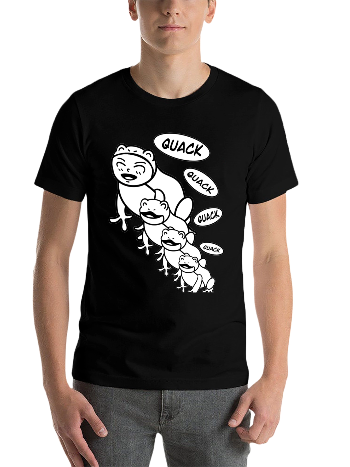 Black Quack Family Black T-Shirt view 7