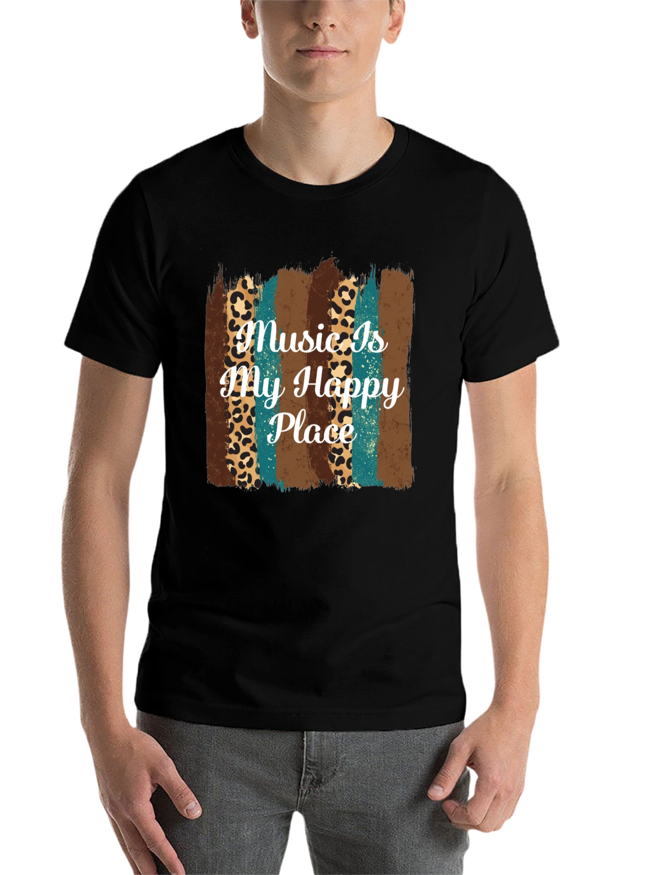 Black Music Is My Happy Place T-Shirt view 7