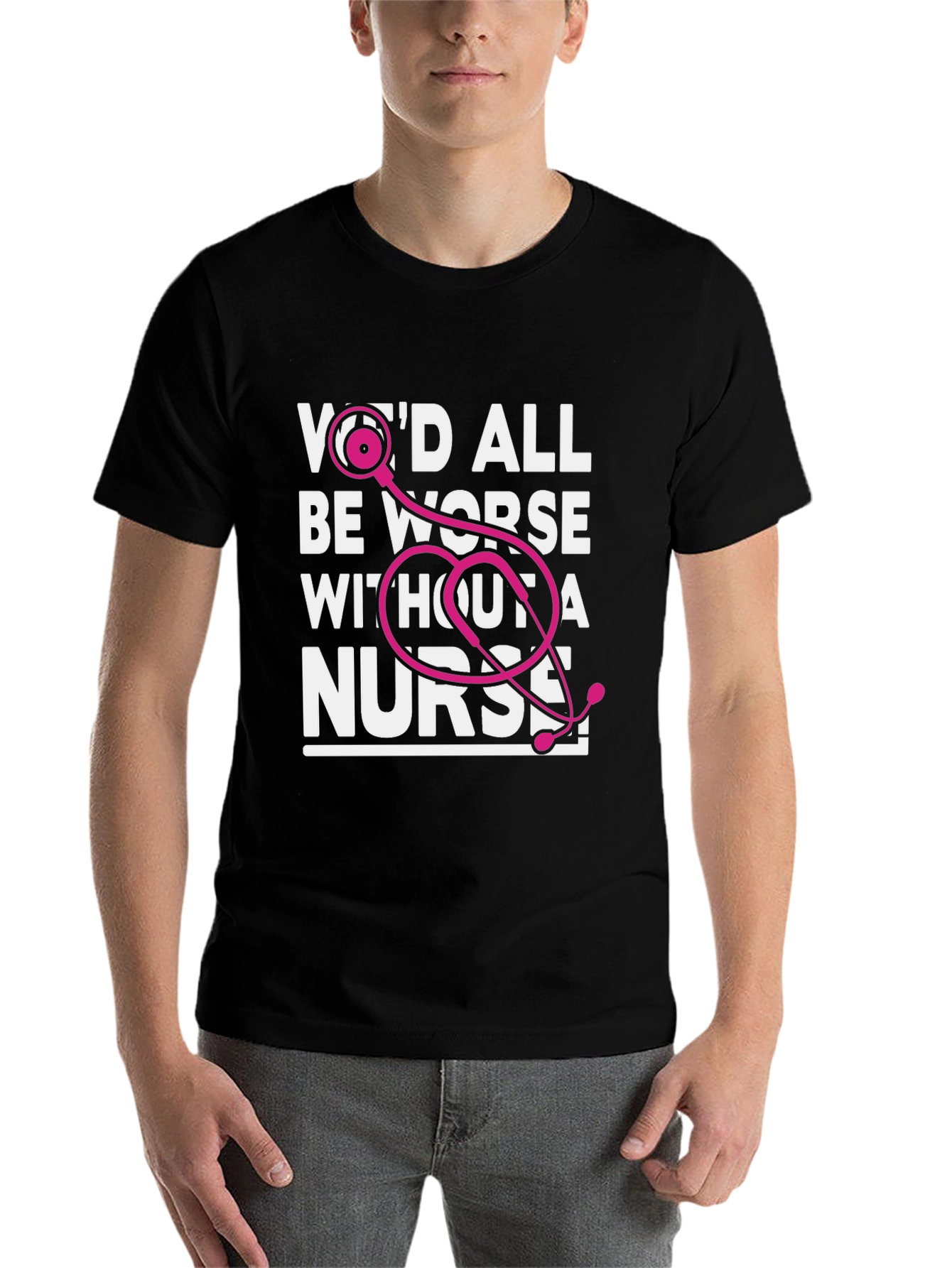Black Nurse Appreciation Graphic T-Shirt view 7