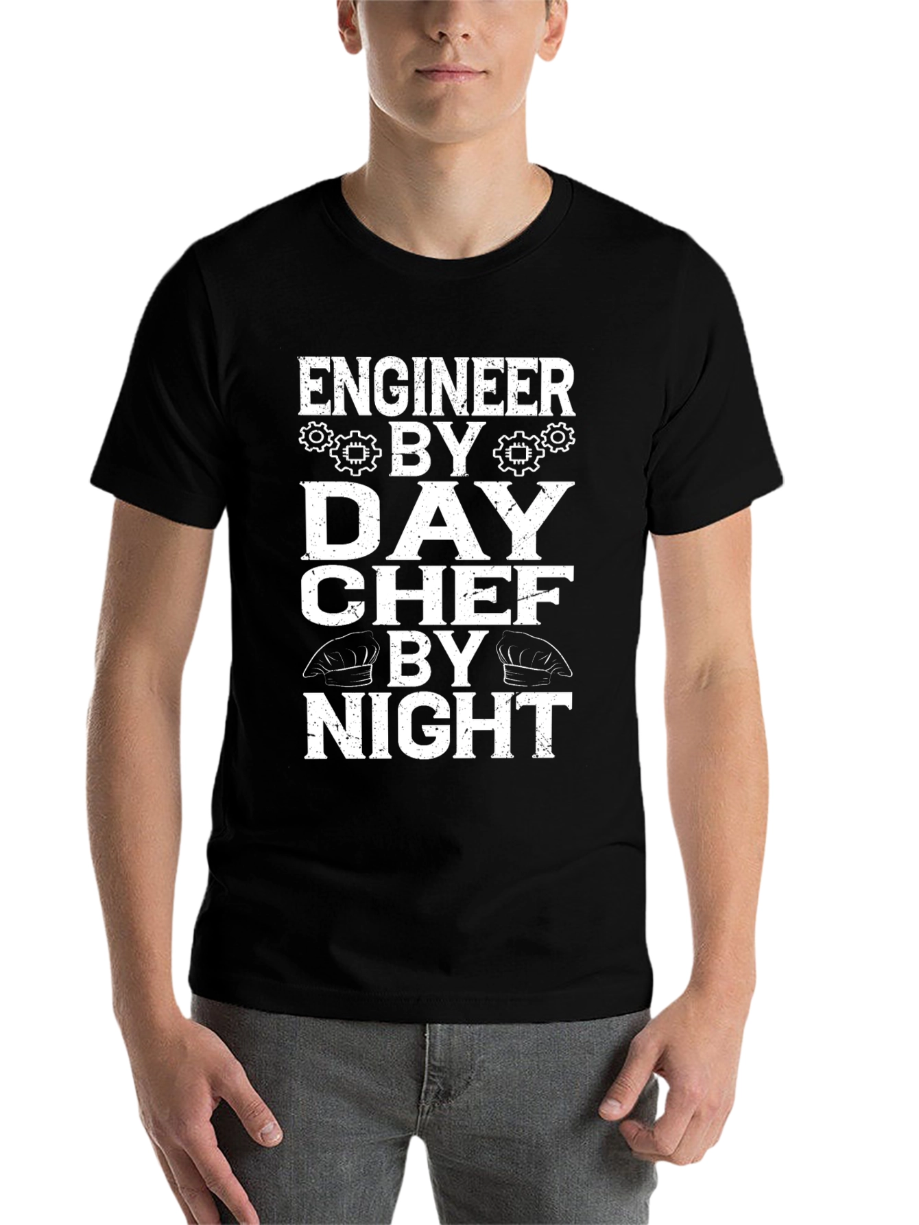 Black Engineer By Day, Chef By Night T-Shirt view 7