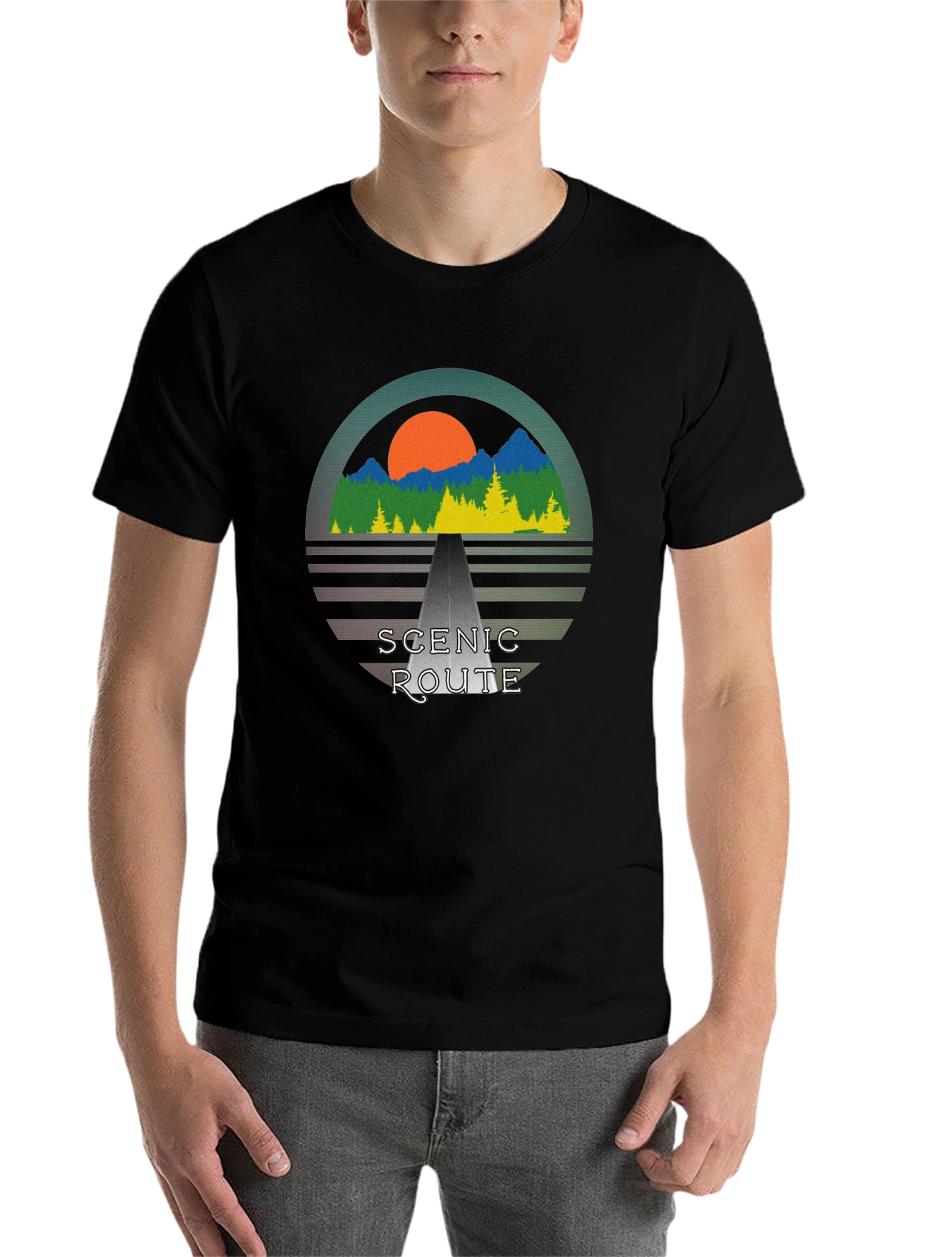 Scenic Route Graphic T-Shirt - Nature Adventure Tee - 7