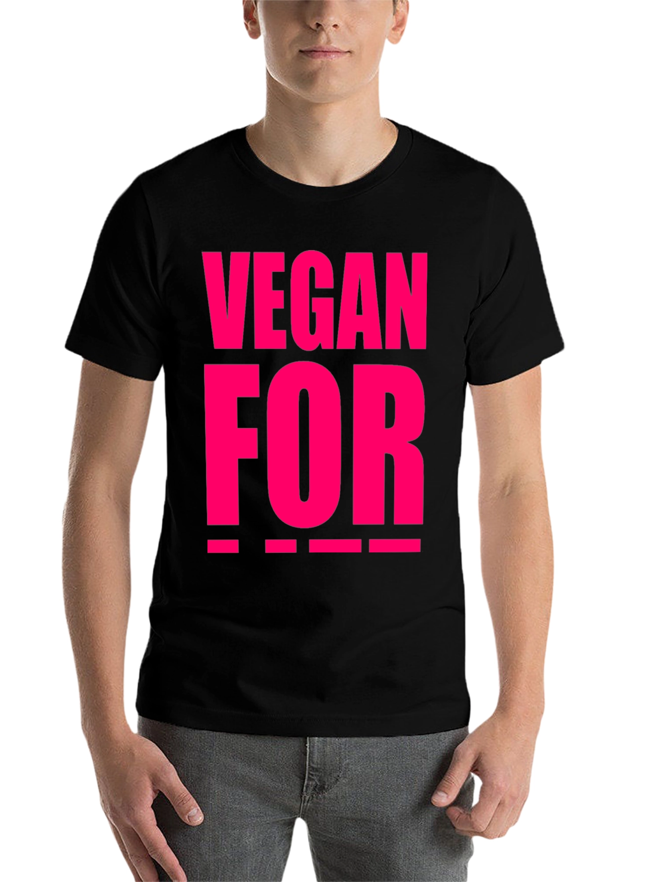 Black Vegan For ___ T-Shirt view 7