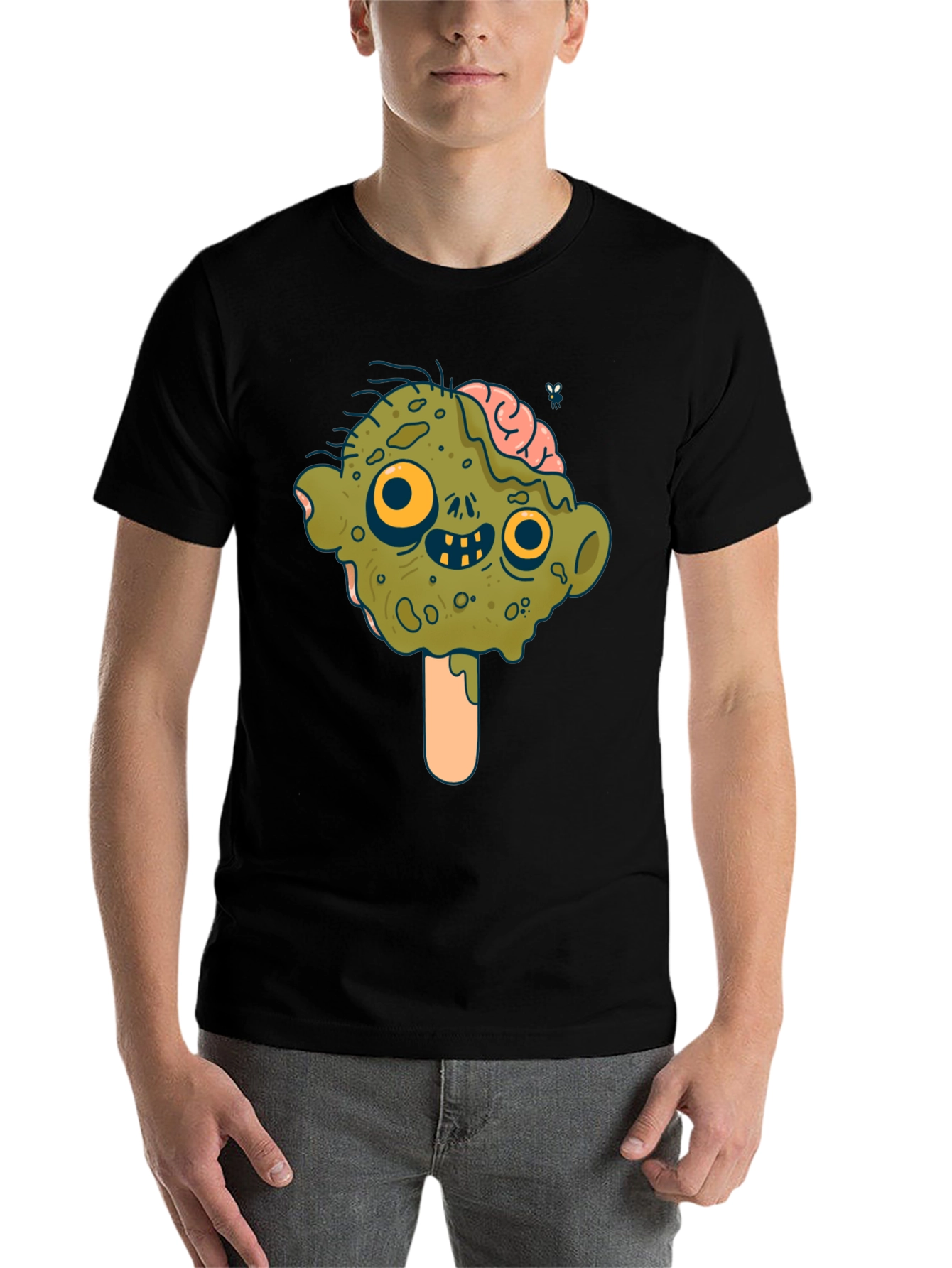 Black Zombie Ice Cream T-Shirt - Brain Freeze! view 7