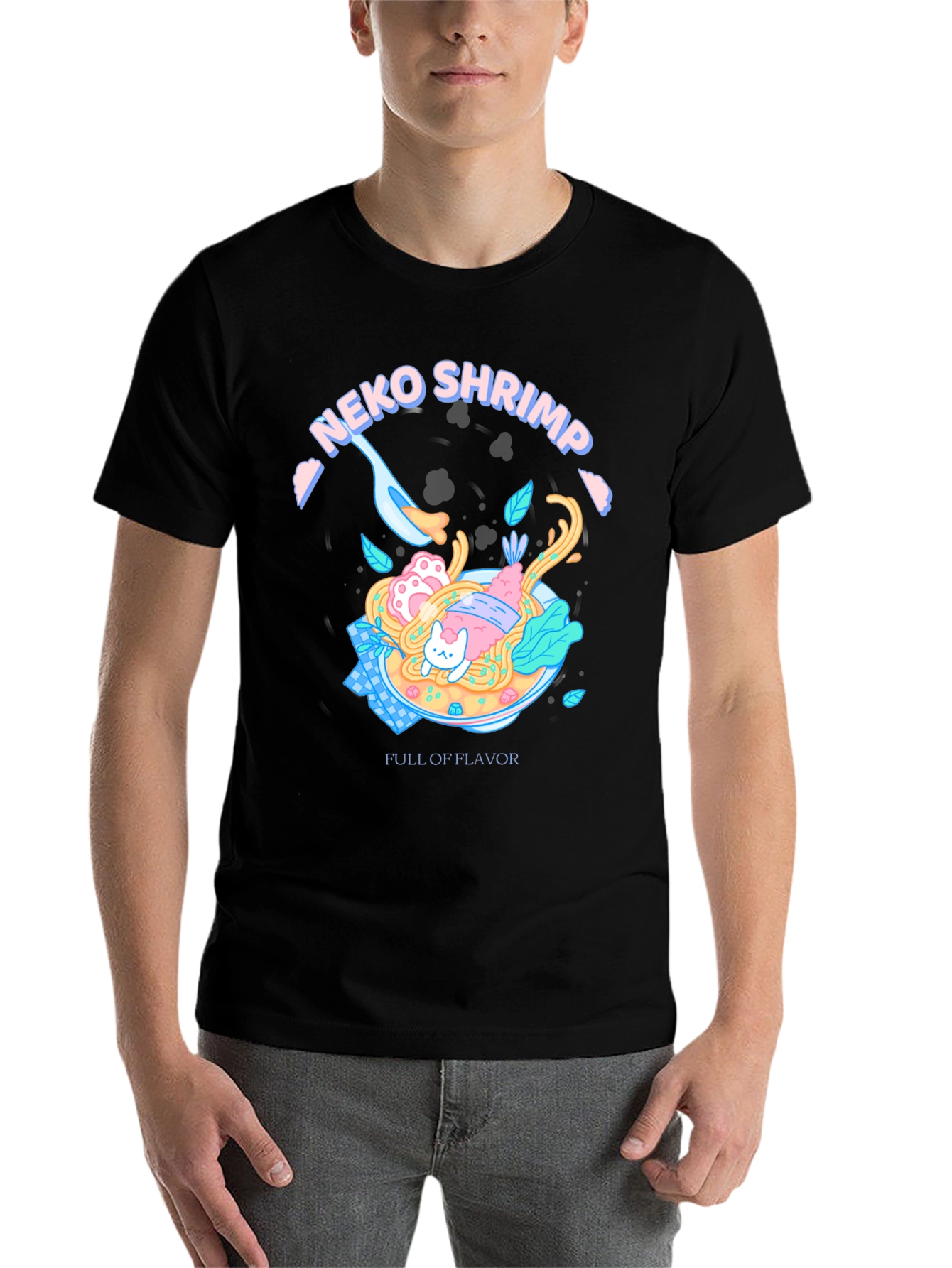 Neko Shrimp Ramen T-Shirt - Full of Flavor! - 7
