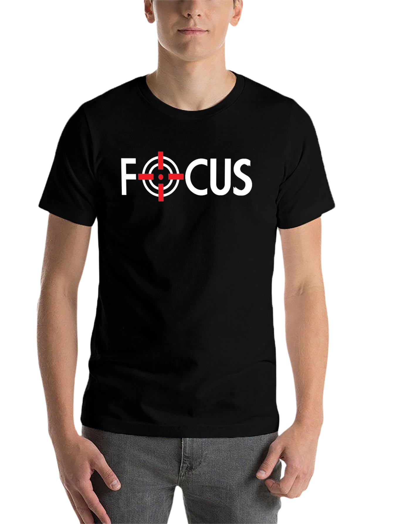 Black Focus Graphic Tee - Mens Black T-Shirt view 7