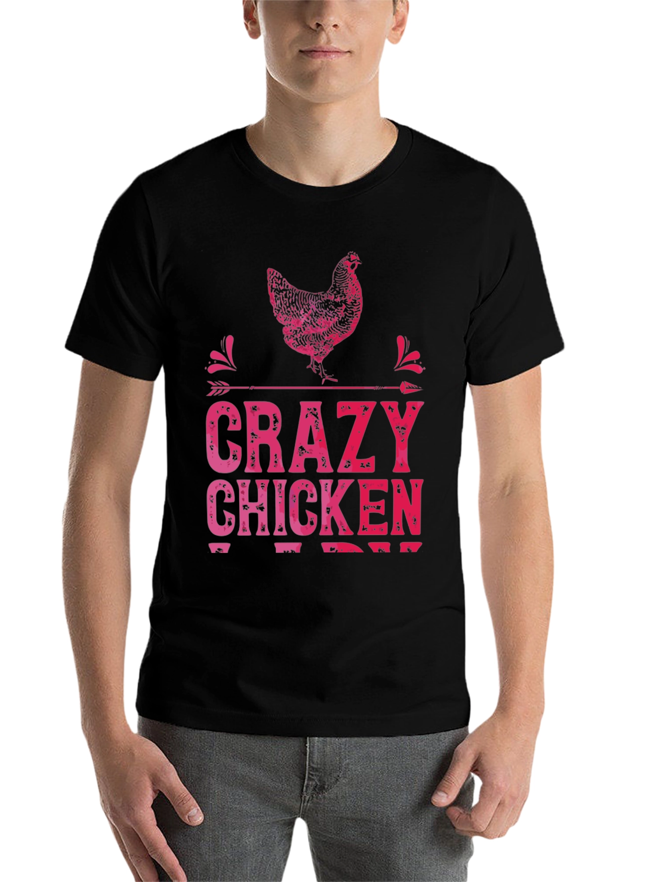 Crazy Chicken Graphic Tee - Fun Animal Lover Shirt - 7