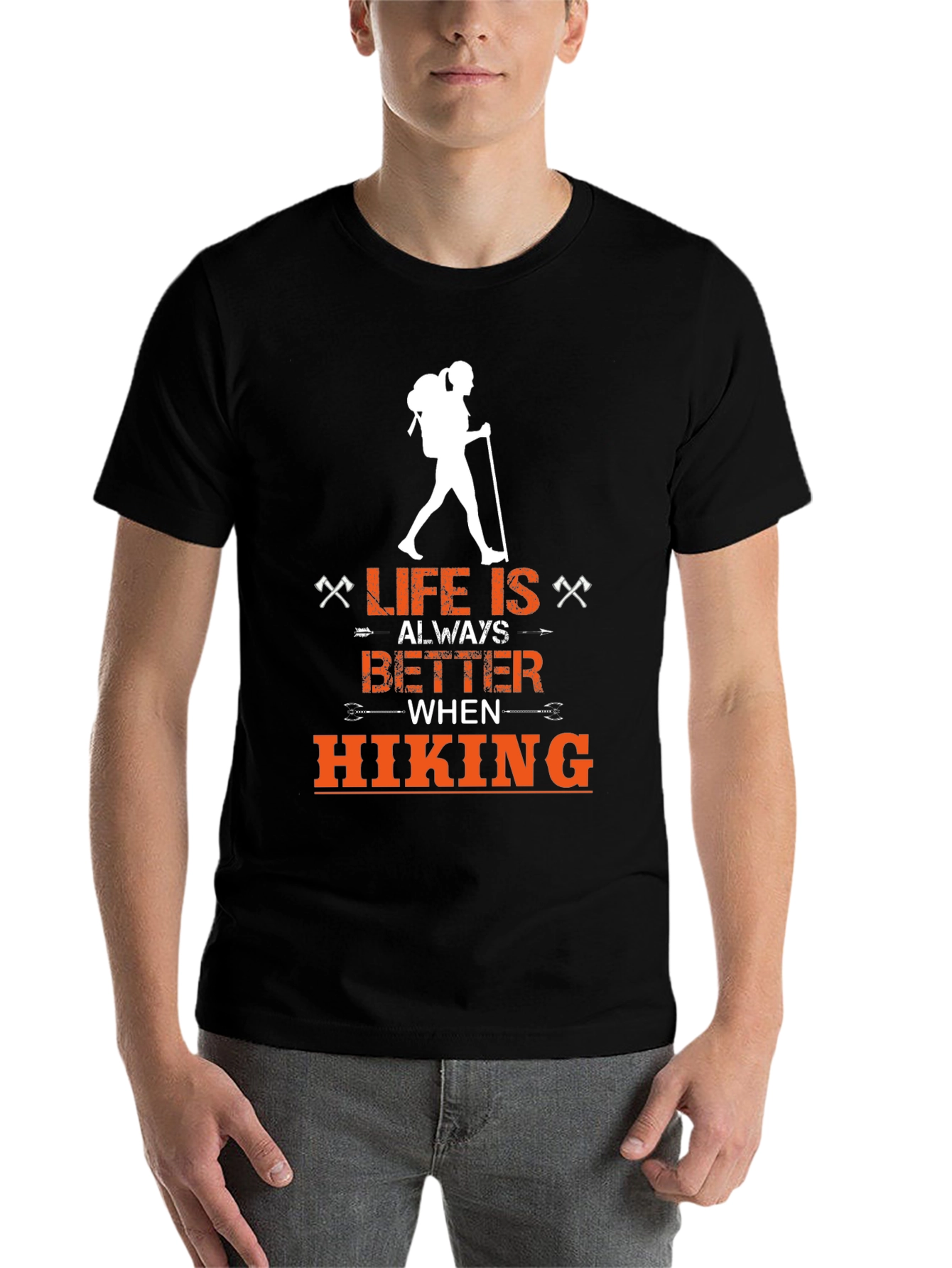 Black Life is Better Hiking Graphic Tee view 7