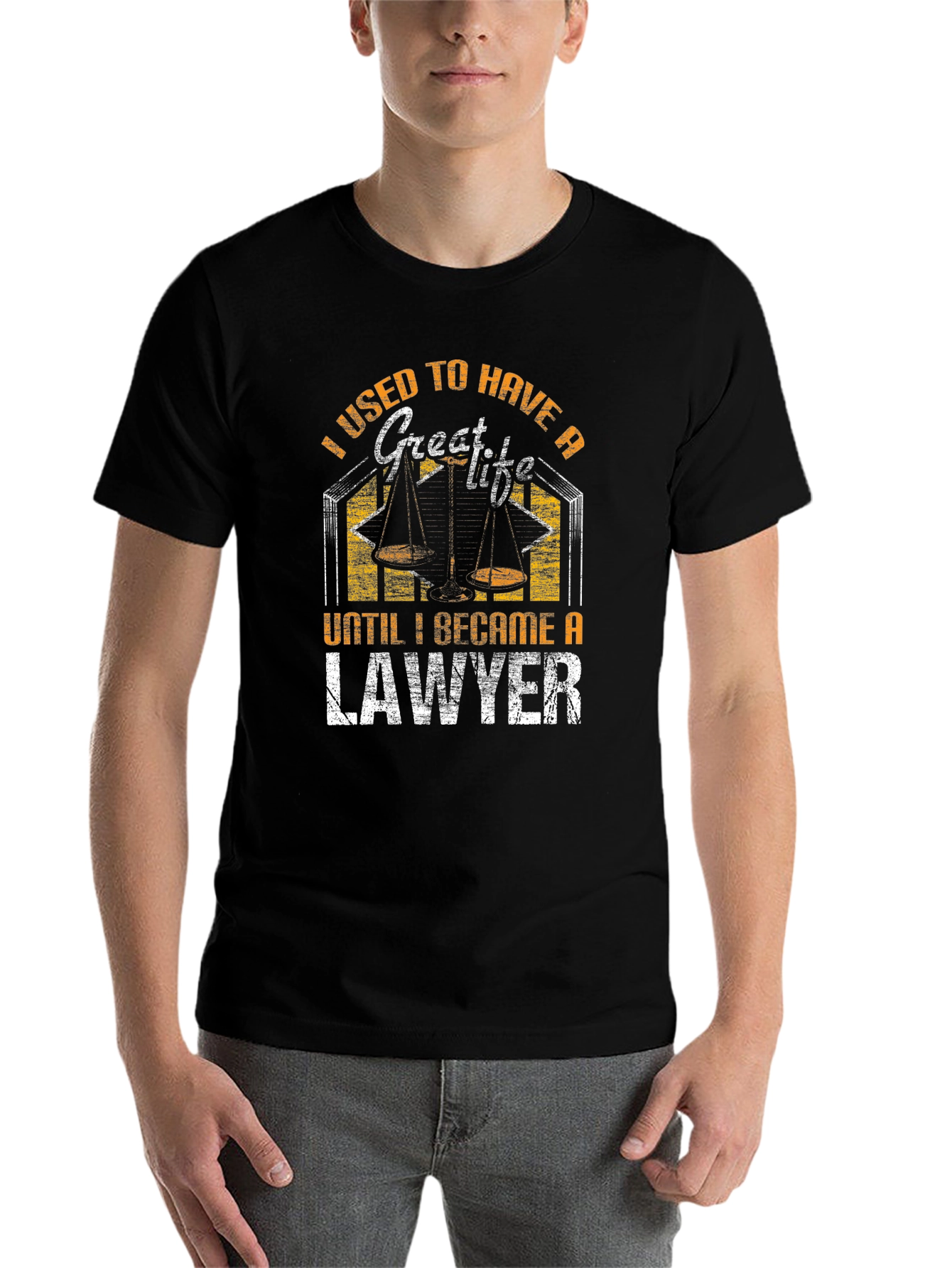 Black Funny Lawyer T-Shirt: I Used to Have a Great Life! view 7