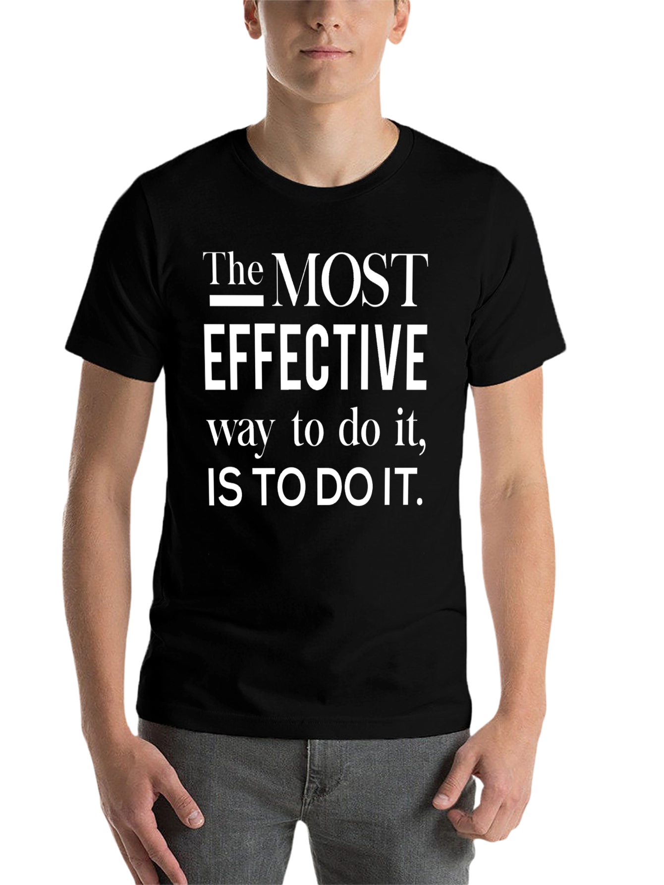 Black The Most Effective Motivational T-Shirt view 7