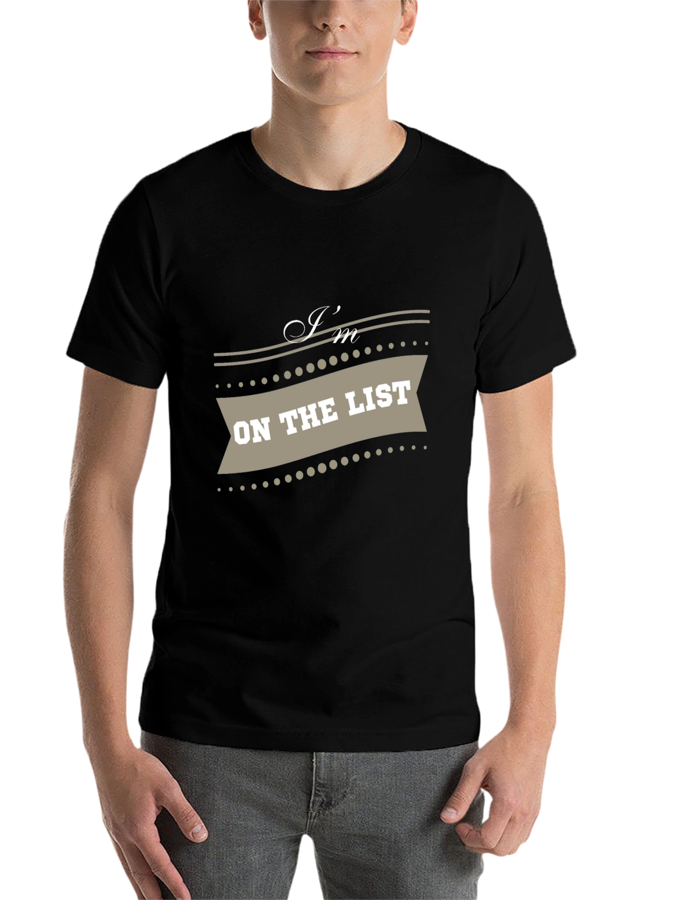 Black I'm on the List Graphic Tee - Trendy Casual Wear view 7