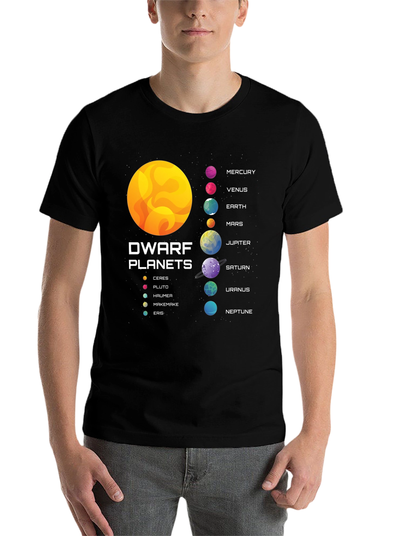 Black Planets Graphic T-Shirt - Astronomy Tee view 7