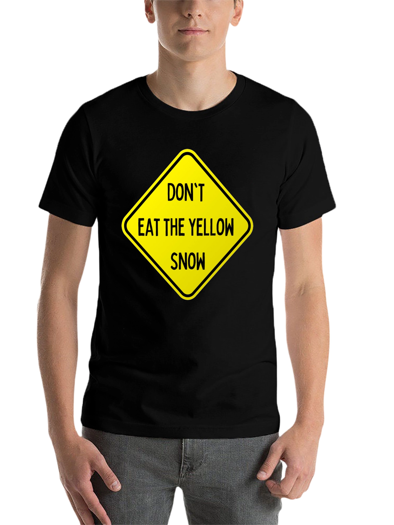 Black Don't Eat Yellow Snow Graphic Tee view 7