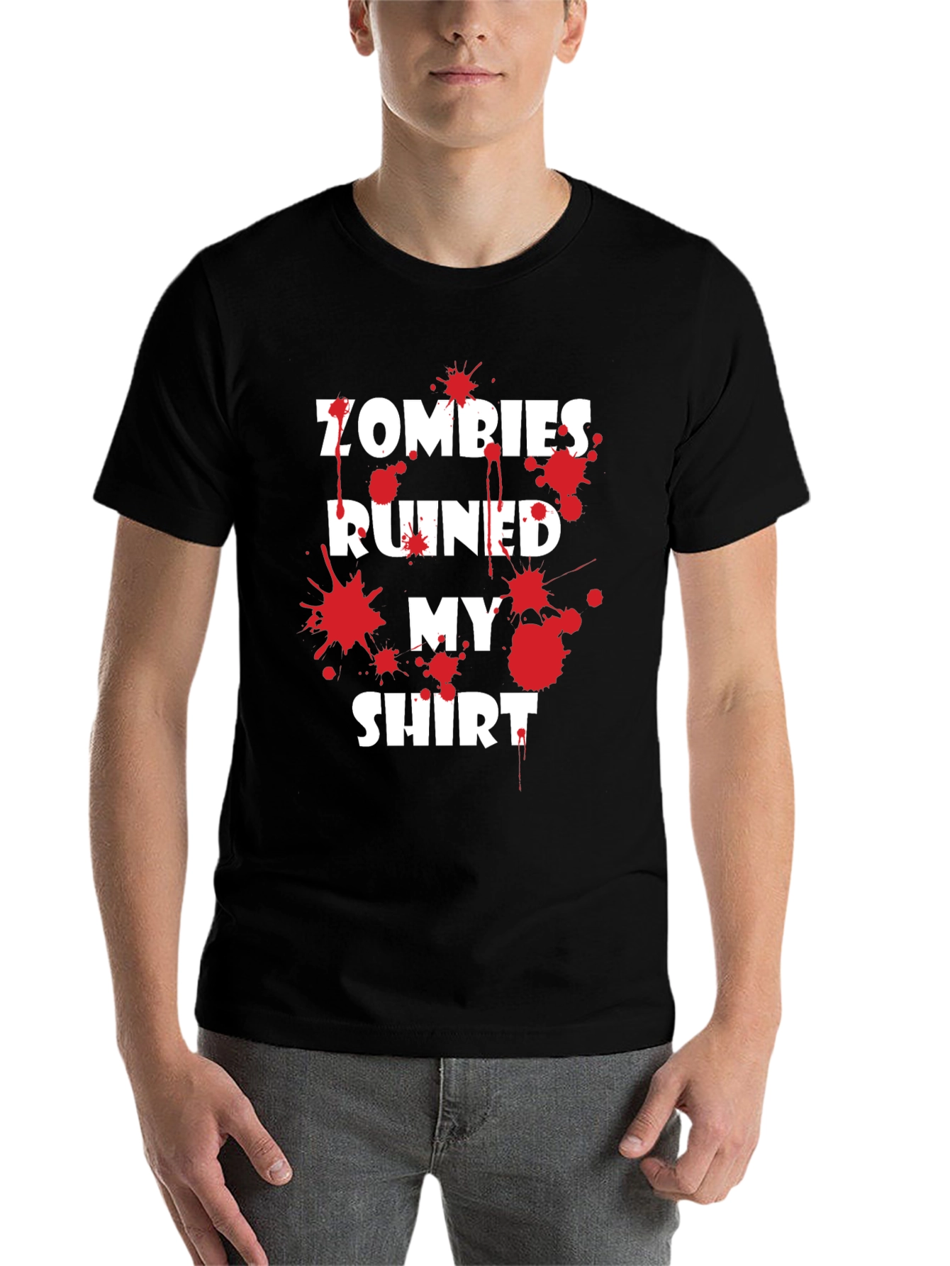 Black Zombies Ruined My Shirt Graphic Tee view 7