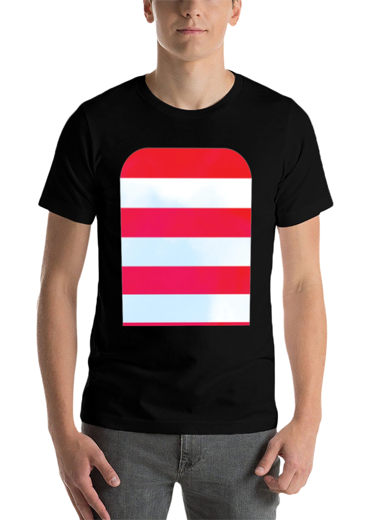 Striped Graphic Tee - Modern Casual Style - 7