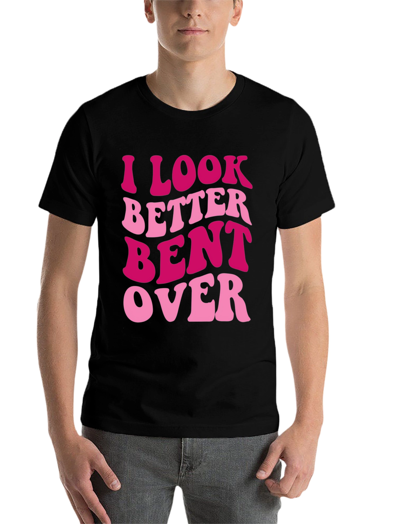 Black I Look Better Bent Over Graphic Tee view 7