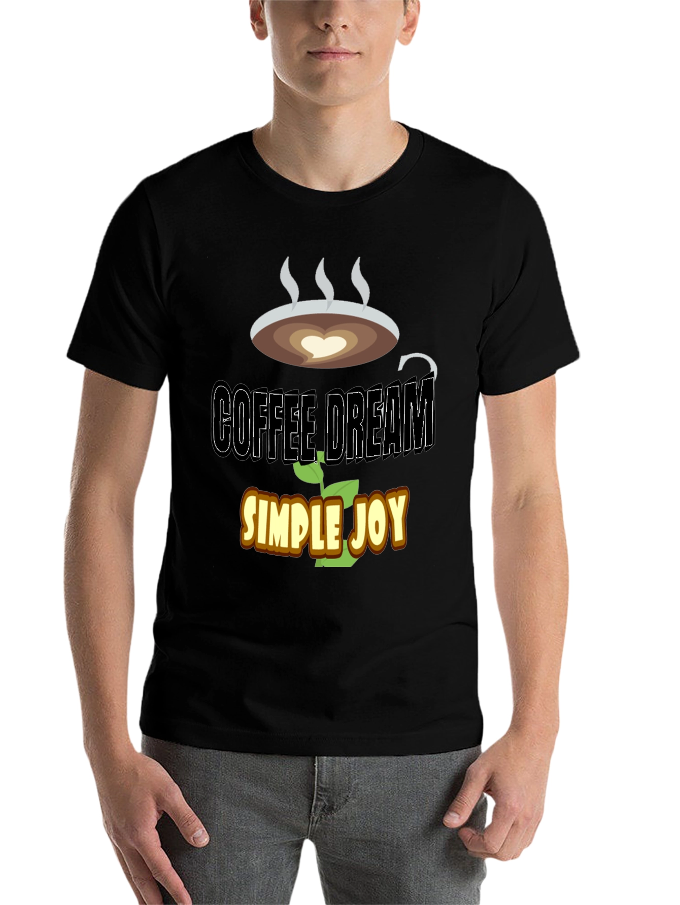 Black Coffee Dream T-Shirt - Simple Joy Graphic Tee view 7