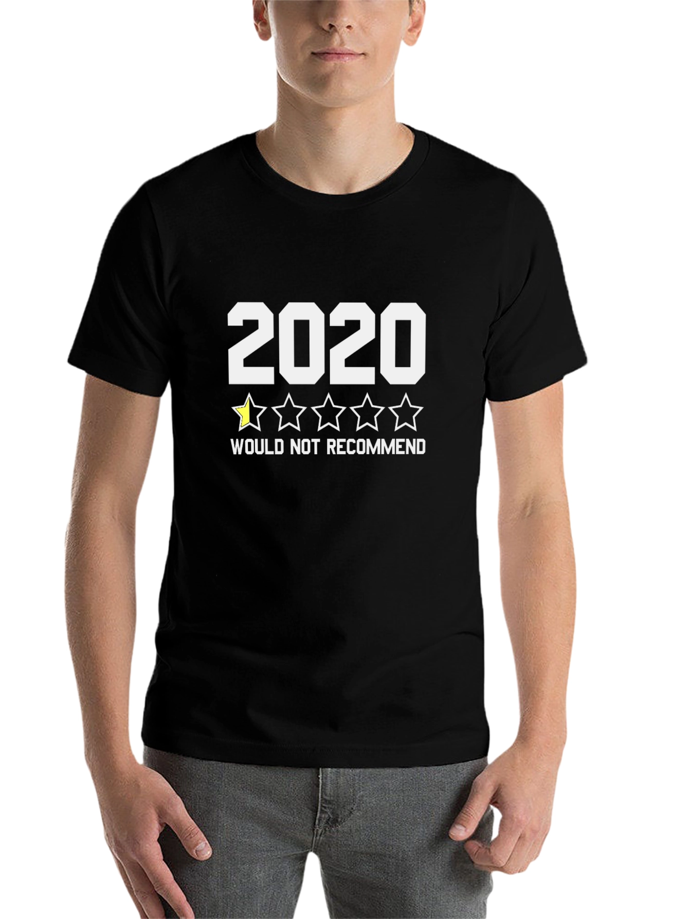 Black 2020 One Star Review T-Shirt - Funny Sarcastic Tee view 7