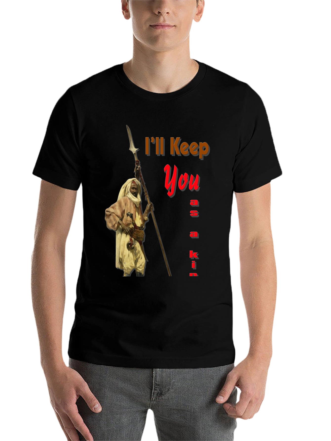Black I'll Keep You as a Kin Graphic Tee view 7