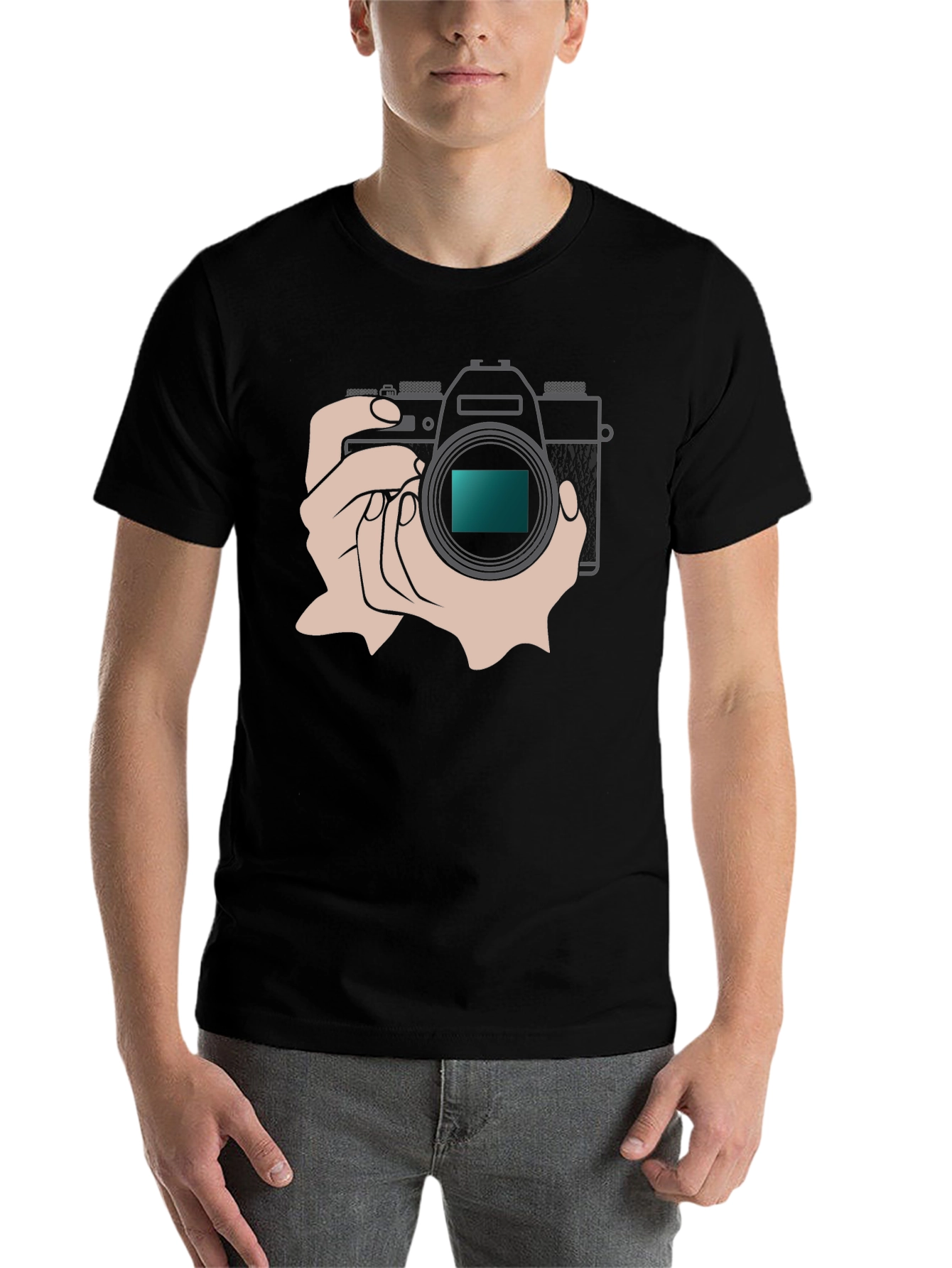Black Camera Graphic T-Shirt - Photography Enthusiast Apparel view 7