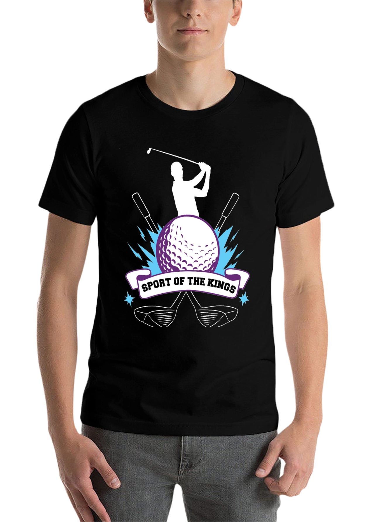 Black Golf Sport of Kings T-Shirt view 7