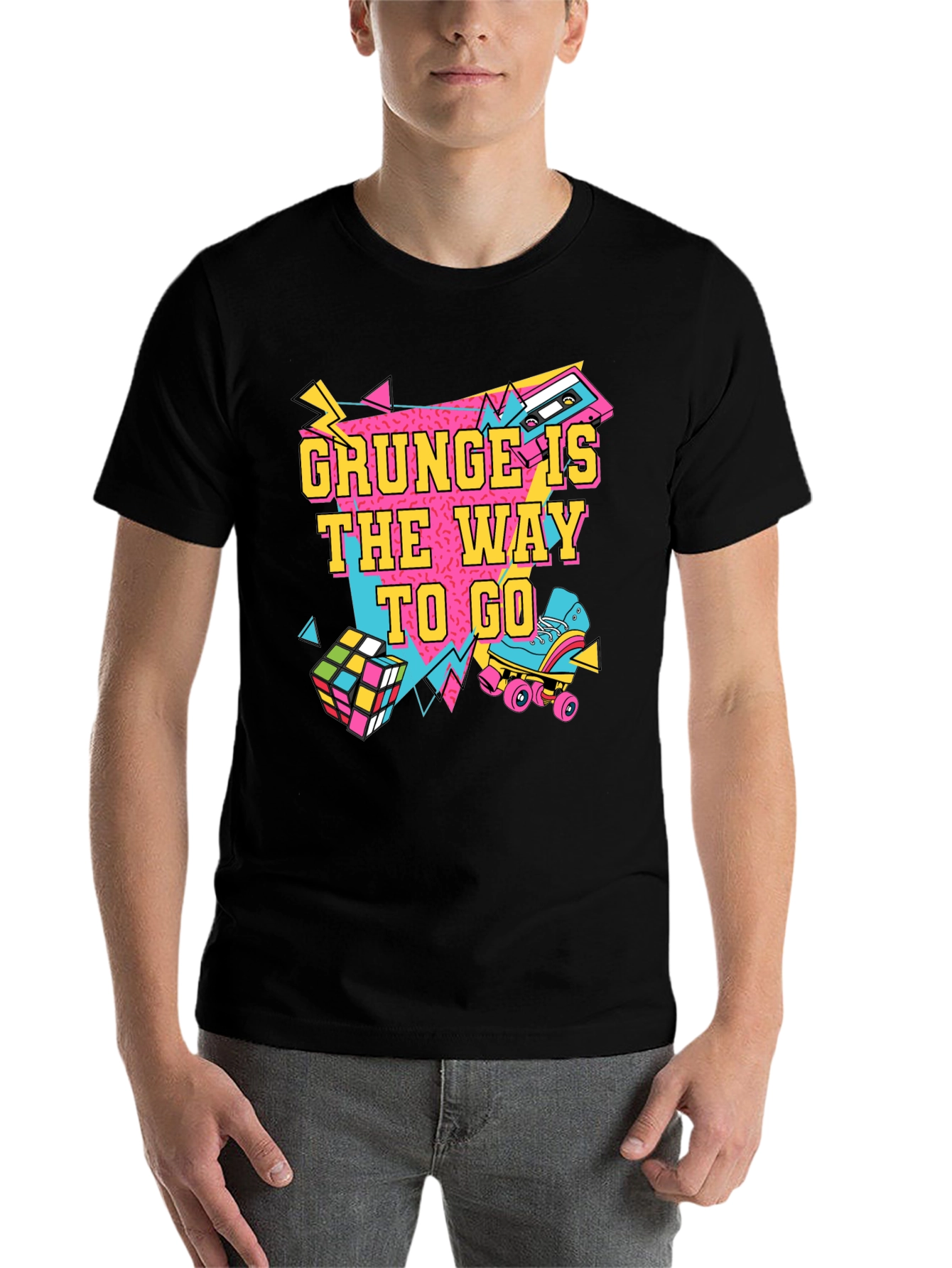 Black Retro 80s Grunge T-Shirt view 7