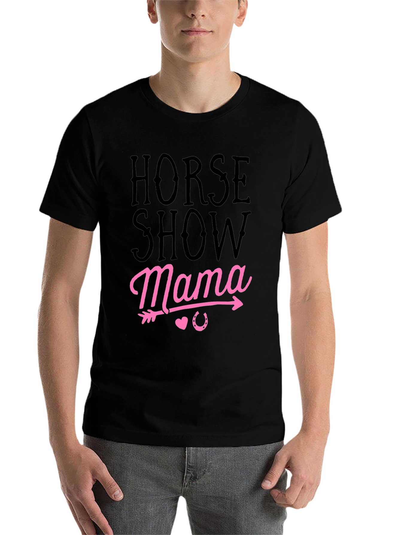 Horse Show Mama Black Graphic Tee - 7