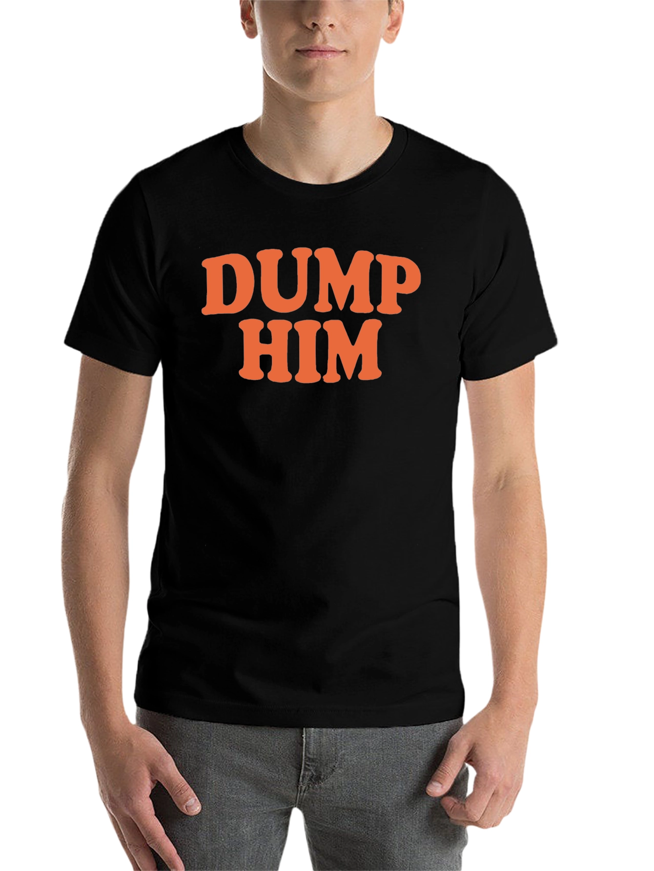 Black DUMP HIM Graphic T-Shirt - Sarcastic Fun view 7