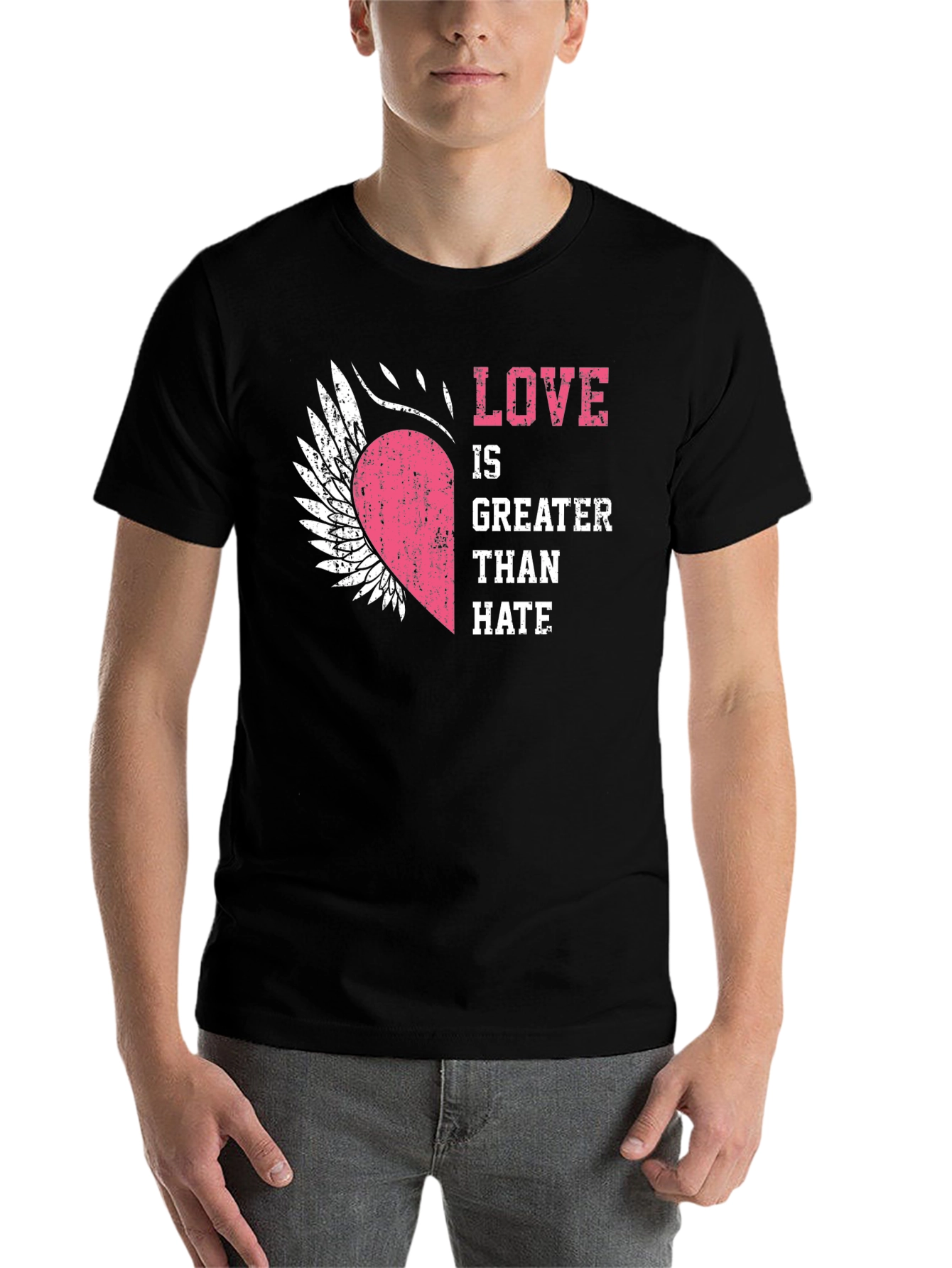 Black Love is Greater Than Hate Graphic T-Shirt view 7